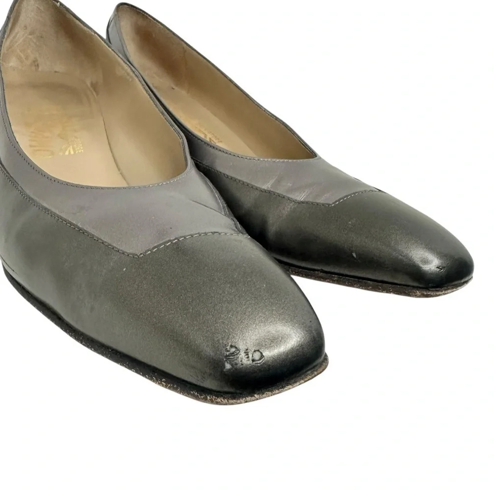 Salvatore Ferragamo Elegant Gray Women's Shoes Size 7.5 AAAA